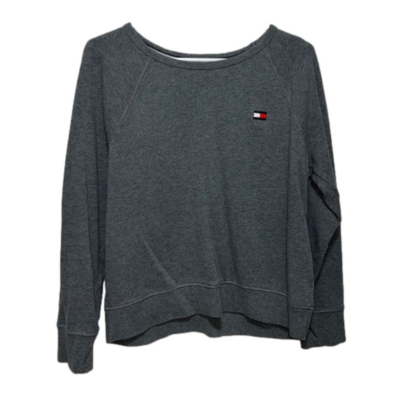 Tommy Hilfiger Tops - 𝅺SIZE large grey solid grey tommy hilfiger sport crew neck